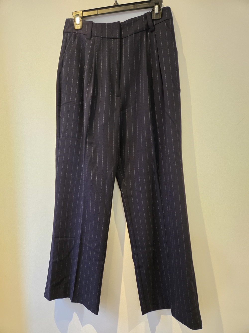 Favorite Daughter Navy Pinstripe Trousers - Picture 4 of 11